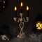 Northlight Dripping Flameless Candles Skeleton Halloween Candelabra - 14.5" - Amber Lights